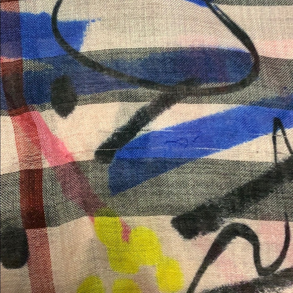 Burberry Pink Graffiti Scarf - pre owned - Picture 9 of 10